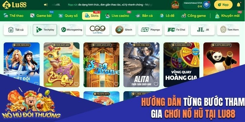 Hướng dẫn từng bước tham gia chơi nổ hũ tại LU88 nhanh chóng