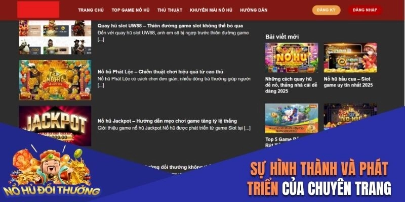 Sự hình thành và phát triển của chuyên trang